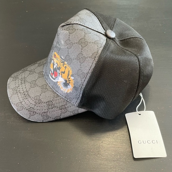 Gucci Tiger Gray and Black Baseball Cap NWT - Picture 2 of 10